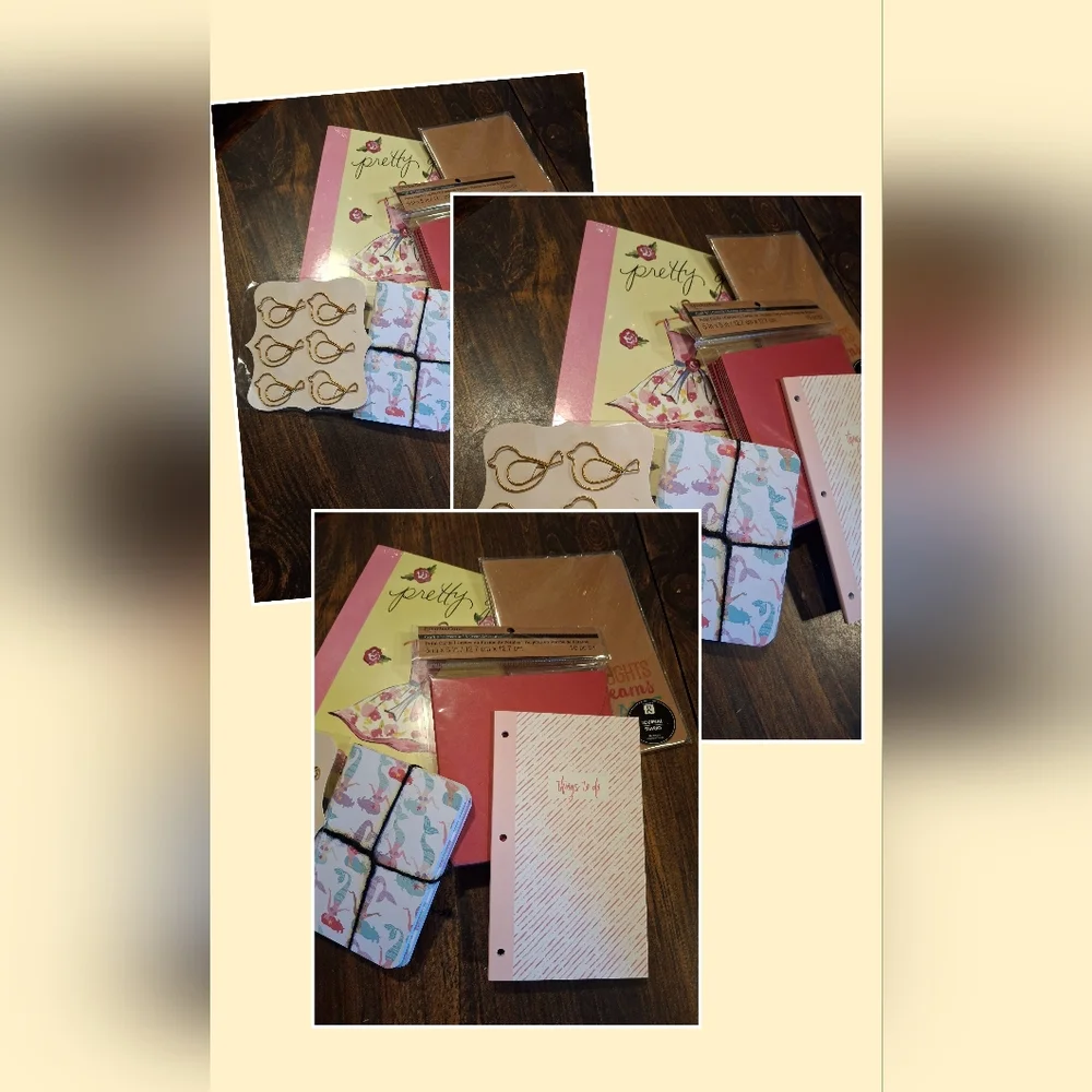 Planner Packs Notebooks Journals Paper Clips Cards Envelopes Supplies Crafts Lot